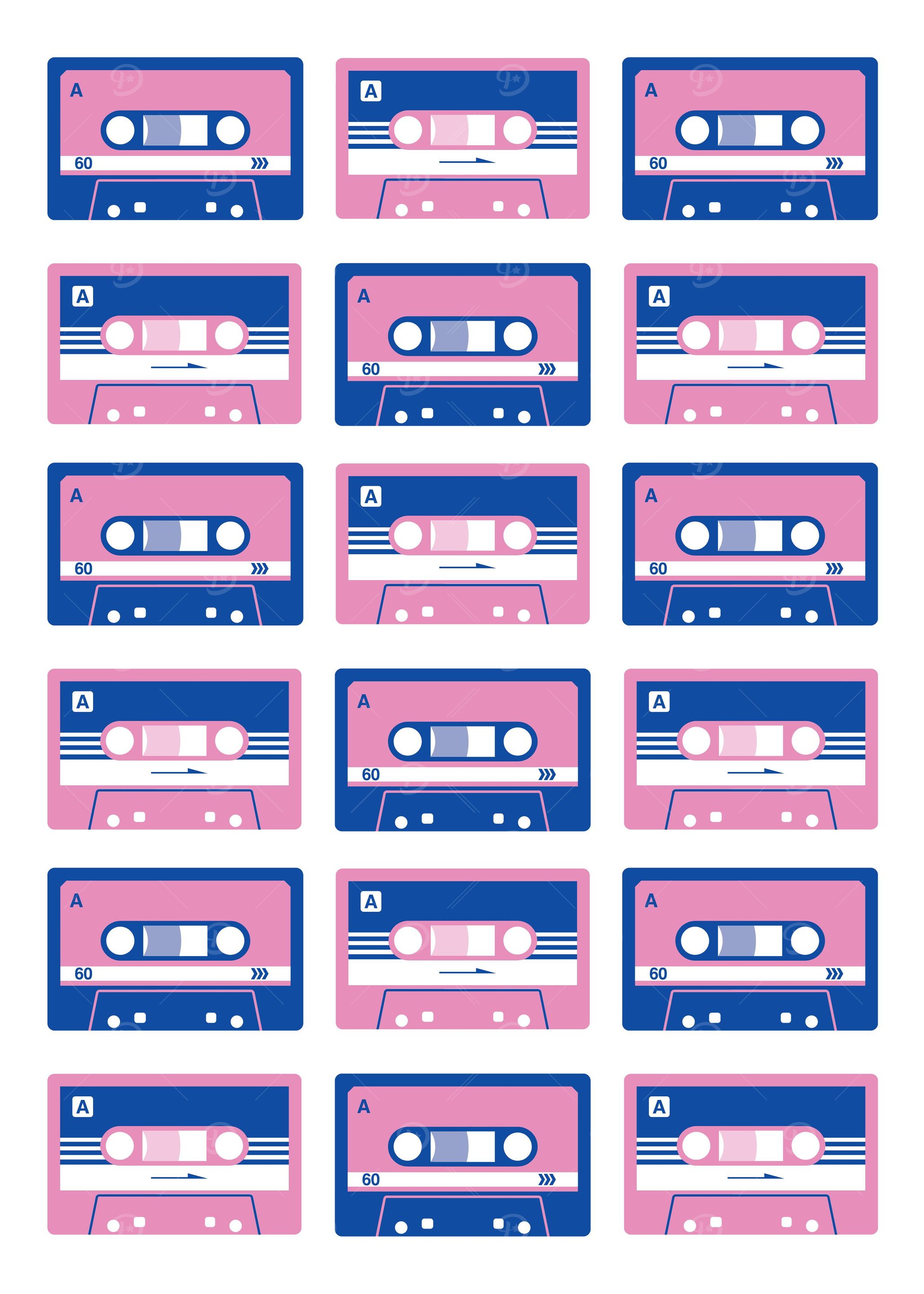 Retro Cassettes Pattern