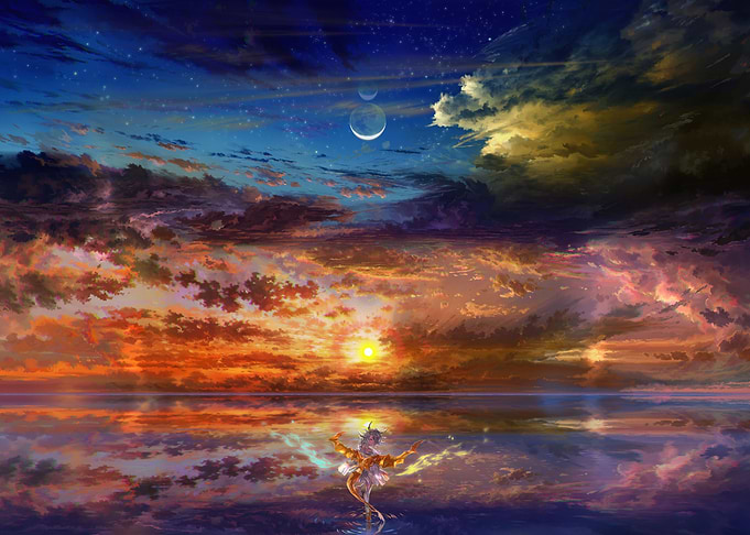 Dragon Girl Sunset