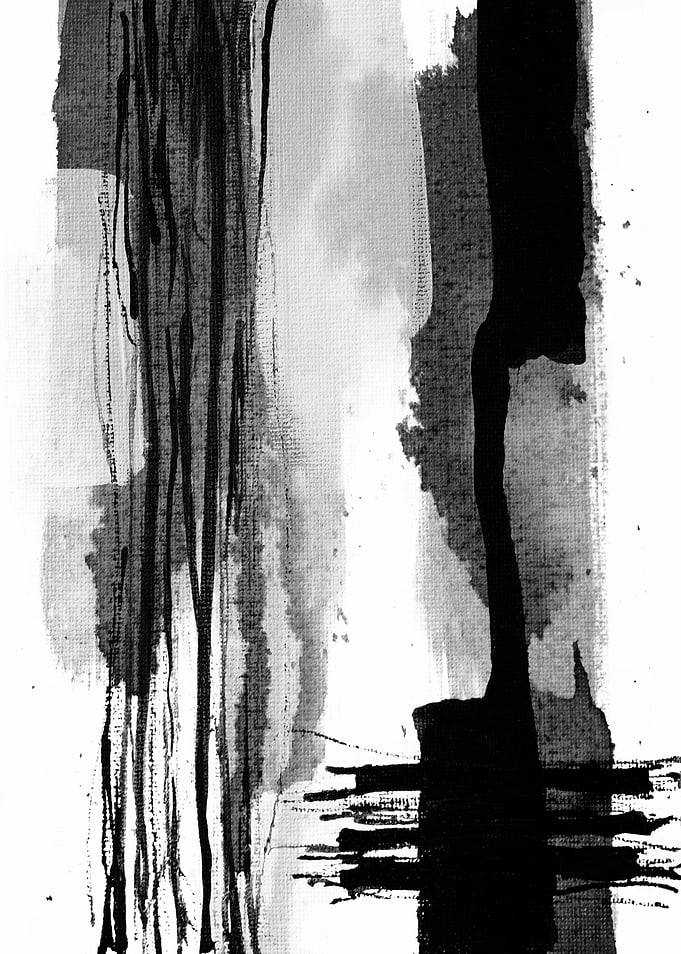 Ink abstract black white