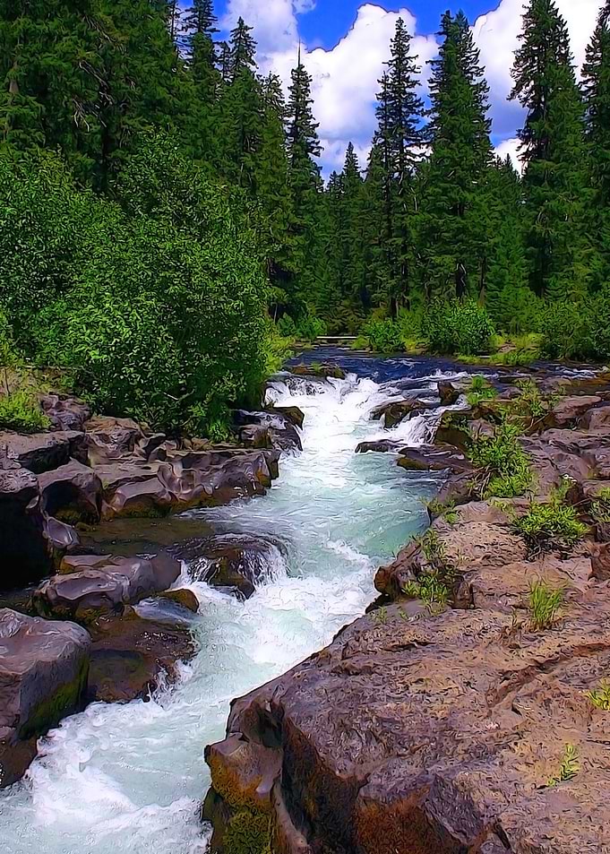flowing water