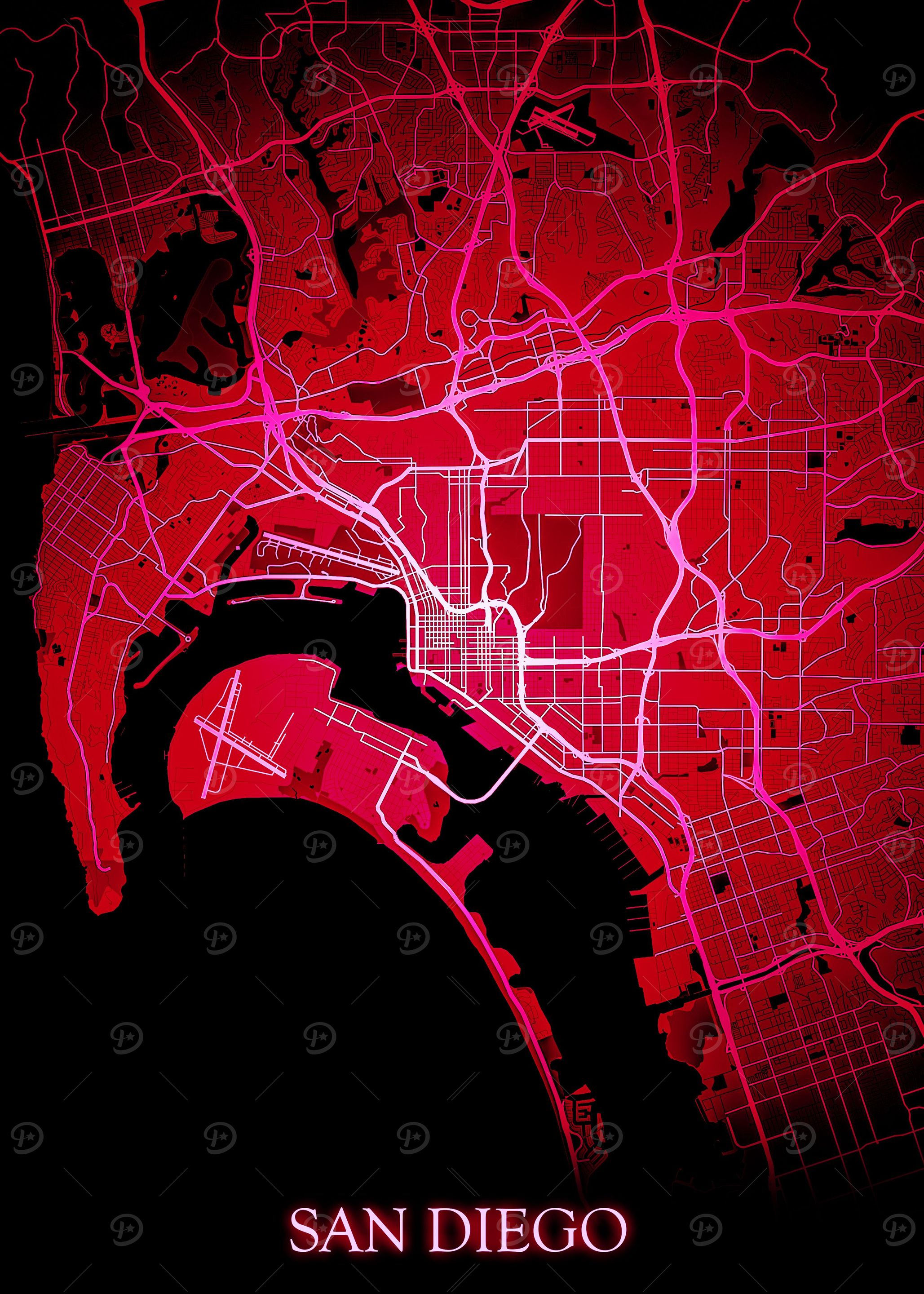 San Diego California Map