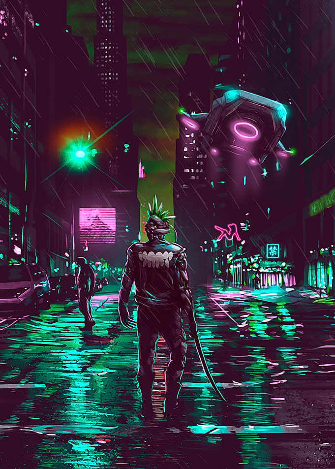 walking night