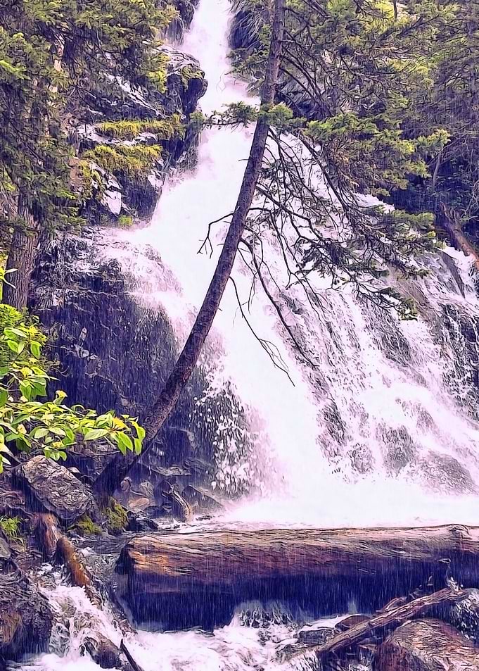 Waterfall in the Mountains