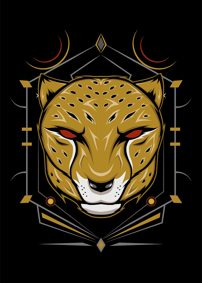 Cheetah Head Mascot