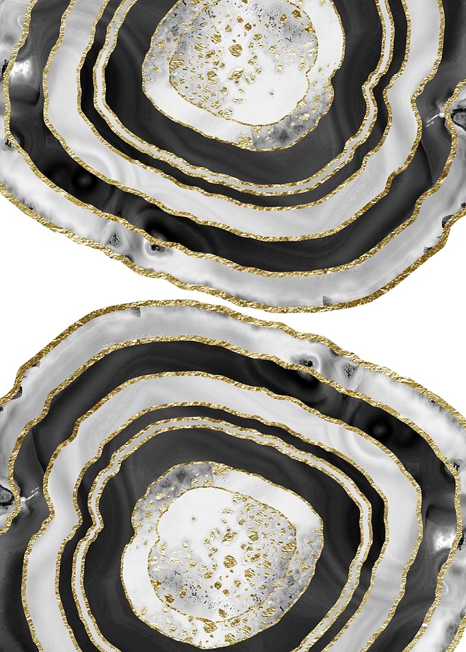 Gray White Gold Agate 1