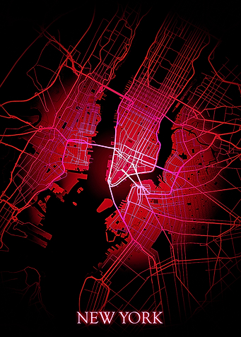 New York Red Map