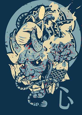 Oni Mask Art Japan