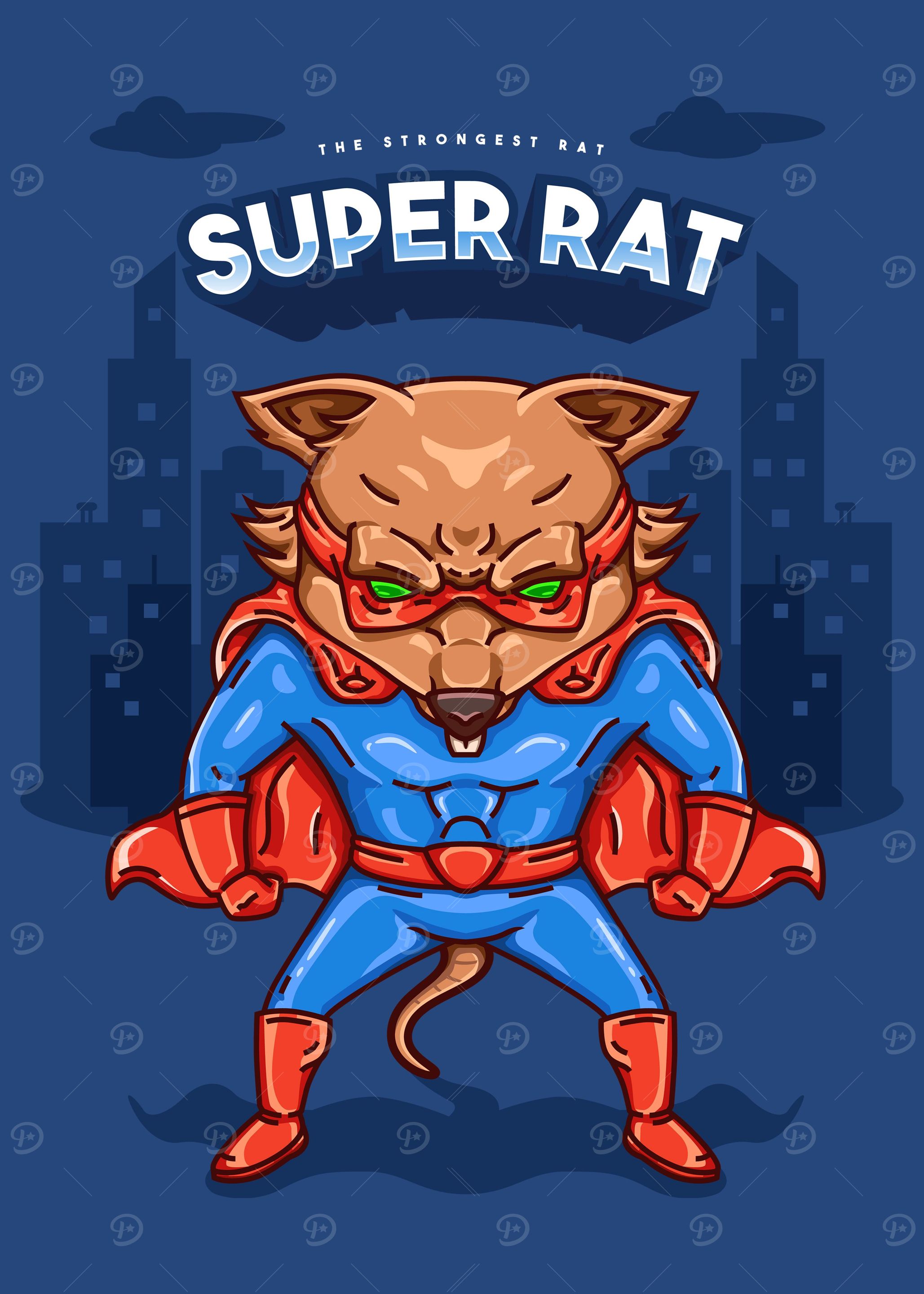 Super Rat Illustration