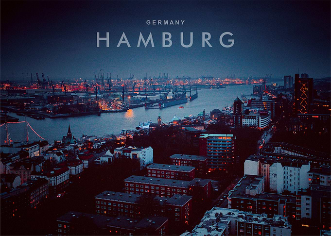 Hamburg city night