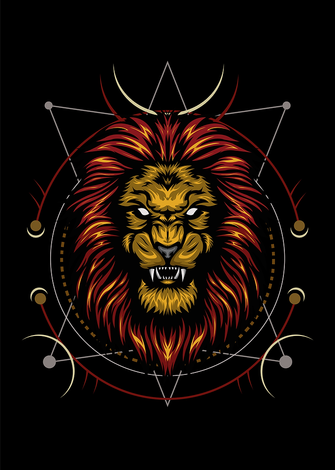 vector color lion