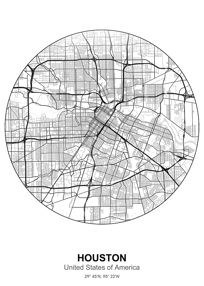 houston circle map
