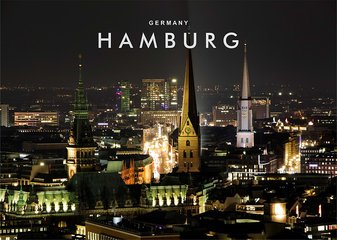 Hamburg night view