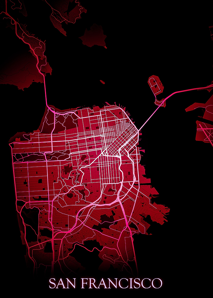 San Francisco red Map