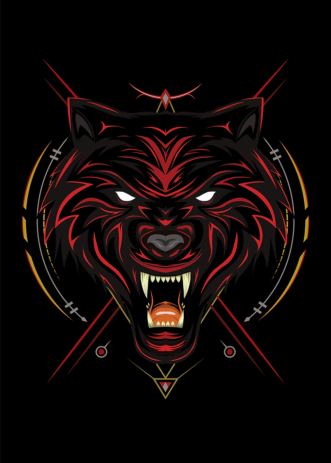 Red wolf logo the wolves
