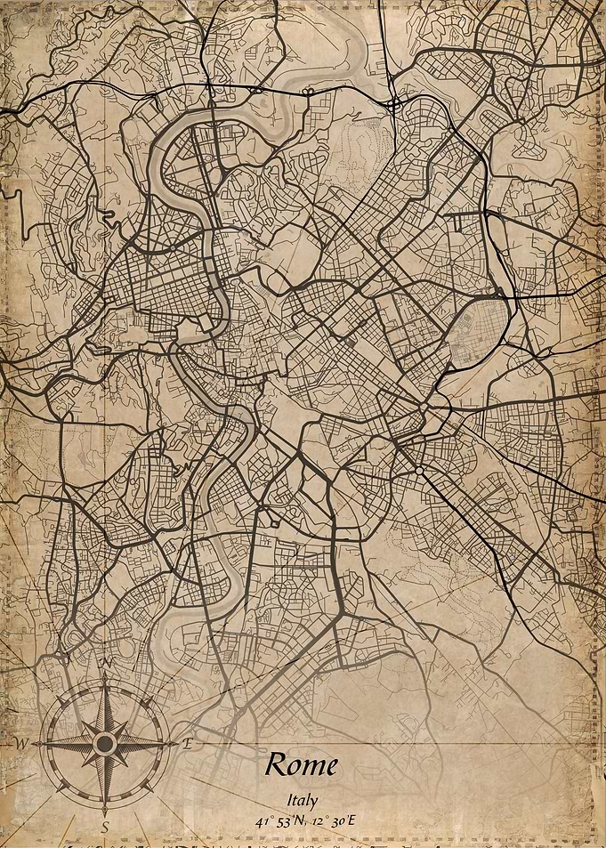 Rome vintage map
