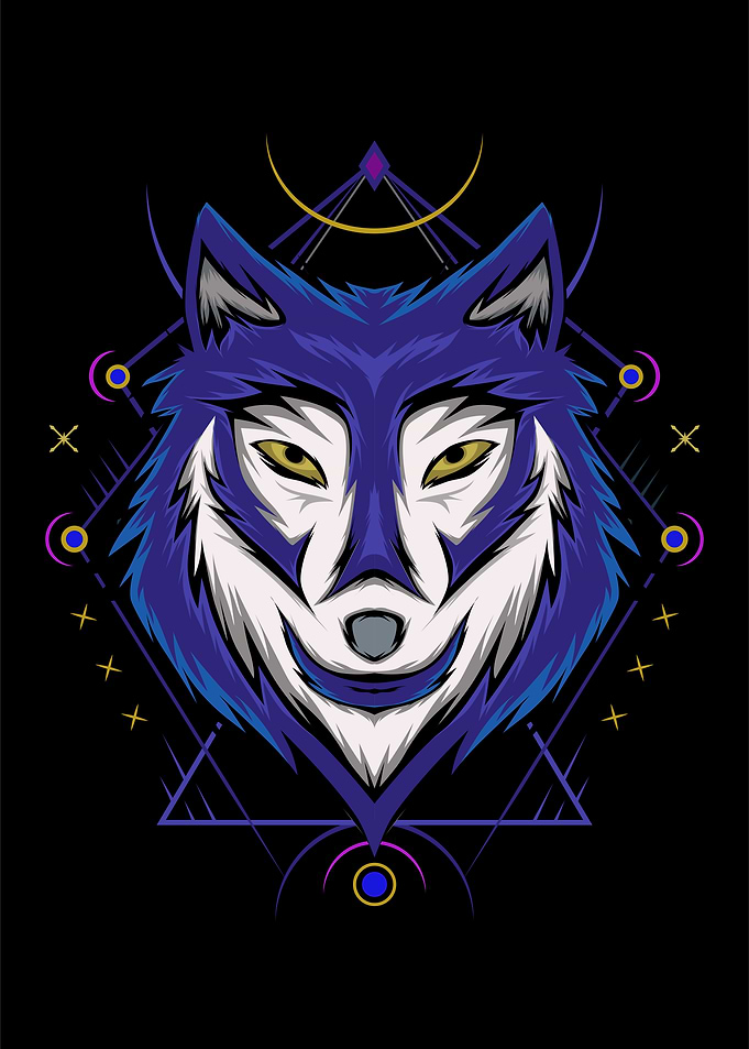Head wolf vector wolves