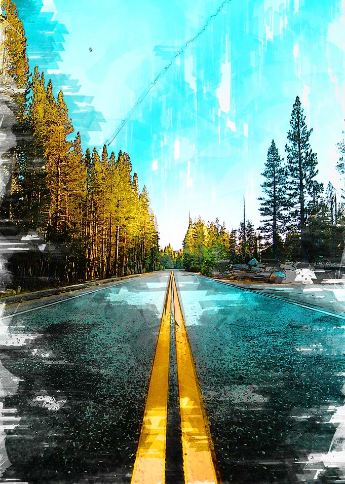 Straight Road Yosemite USA