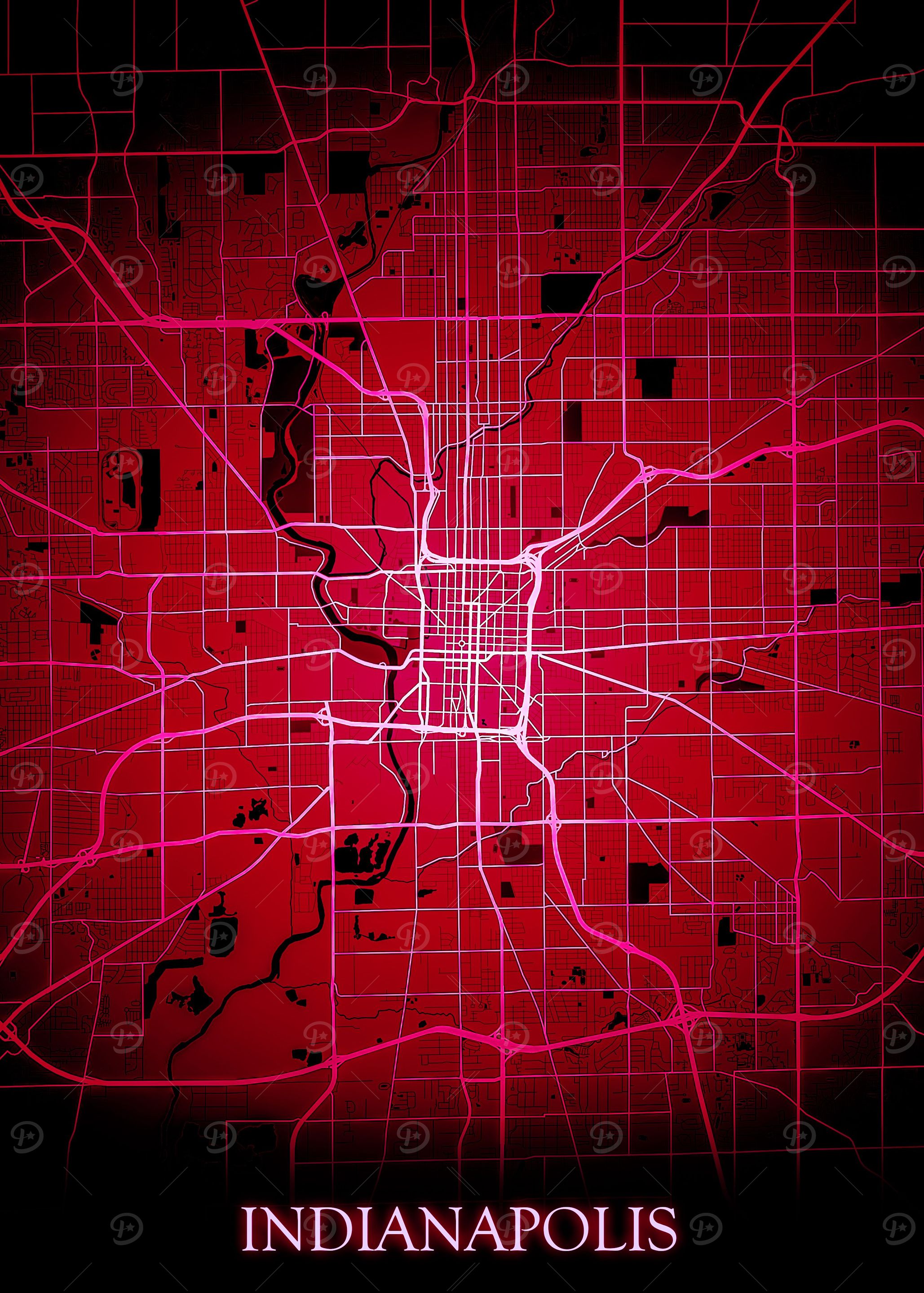 Indianapolis red Map