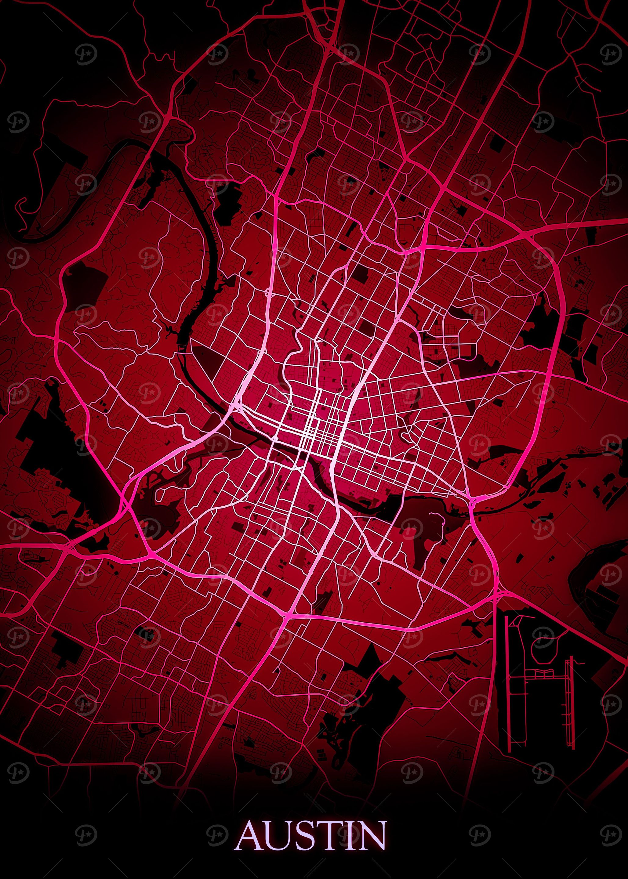 Austin red Map