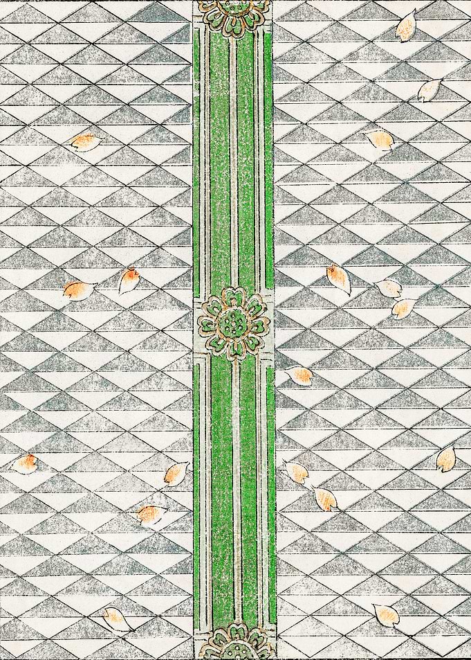 Geometric floral pattern