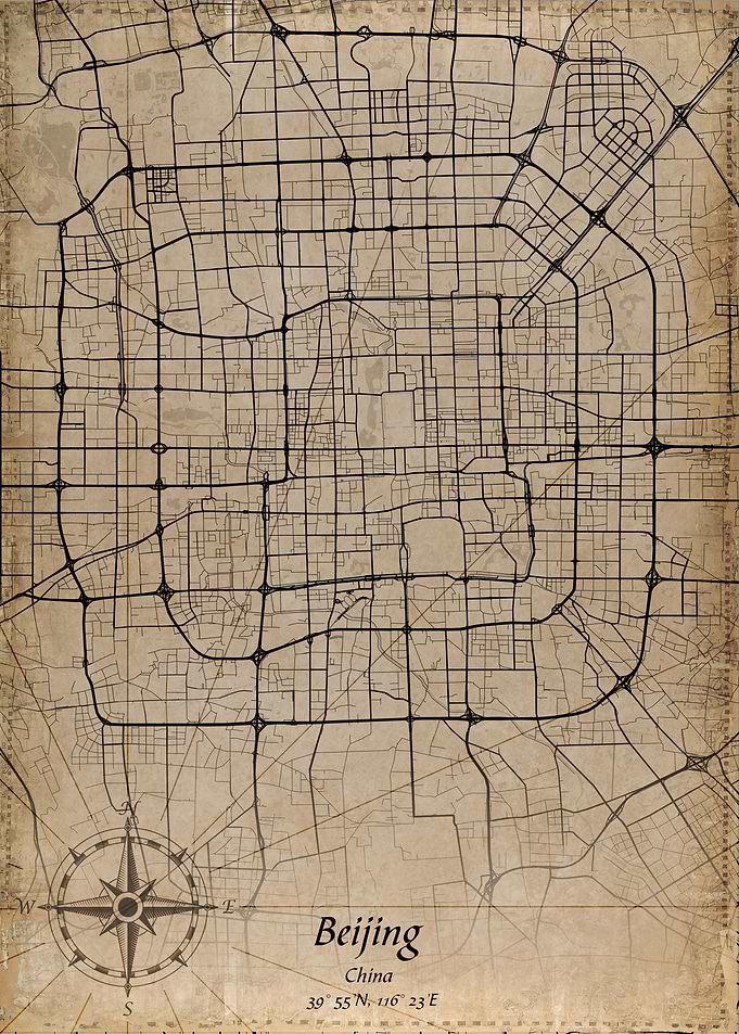 Beijing vintage map