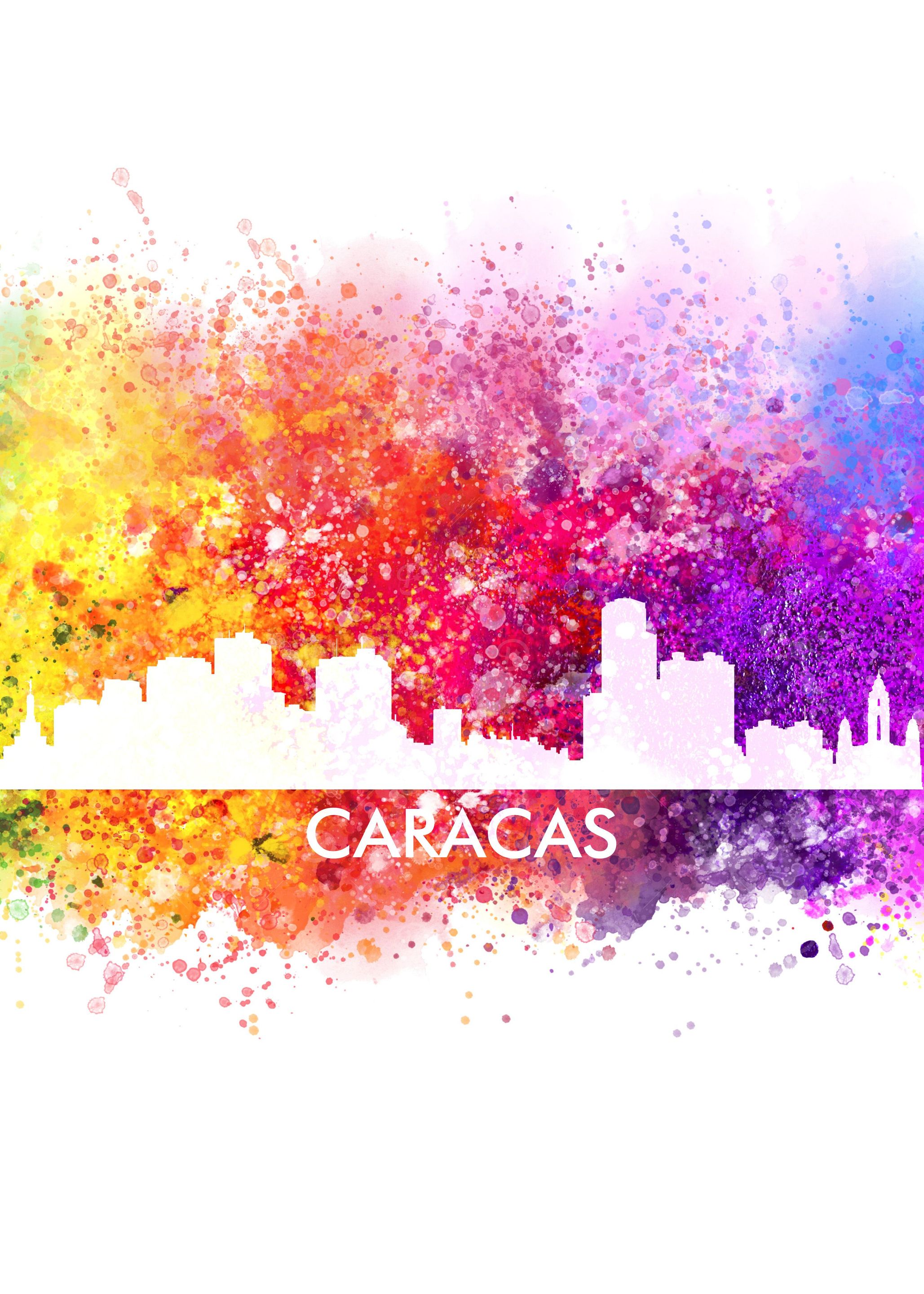 caracas color cityscape