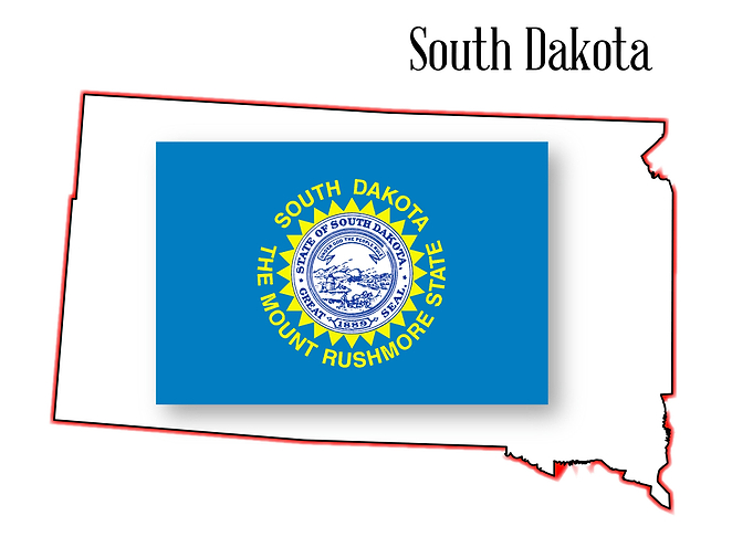 South Dakota State Map