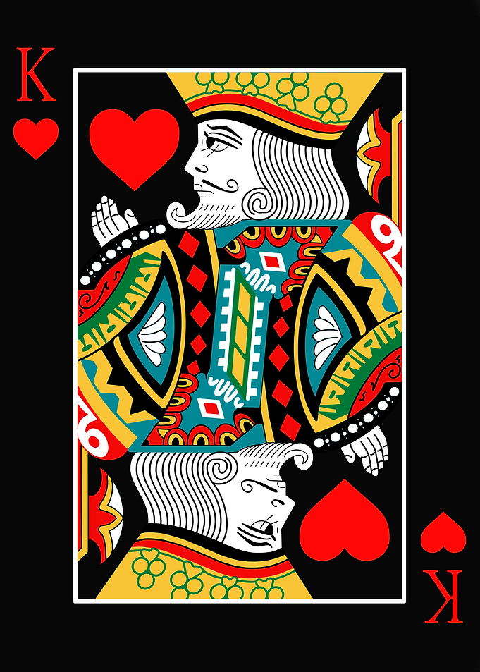 King of Hearts in Black