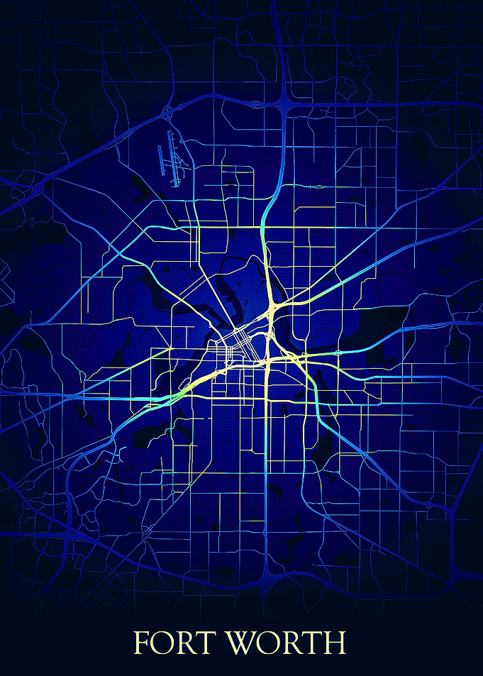 Fort Worth Texas City Map