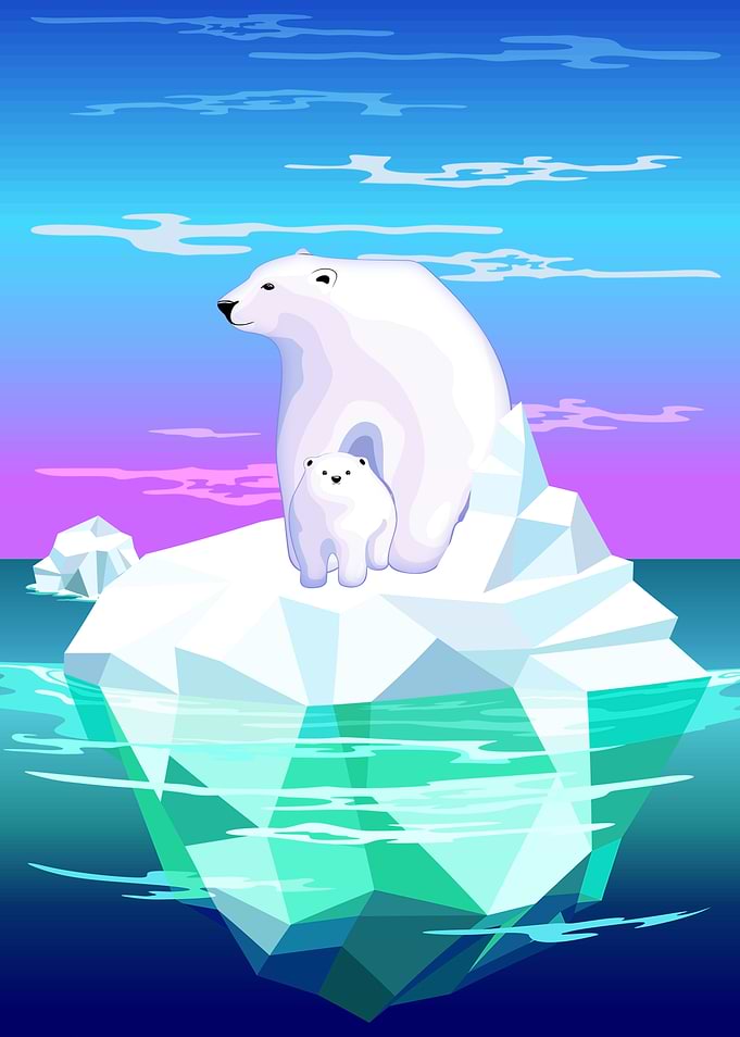 Polar Bear Mom and Baby