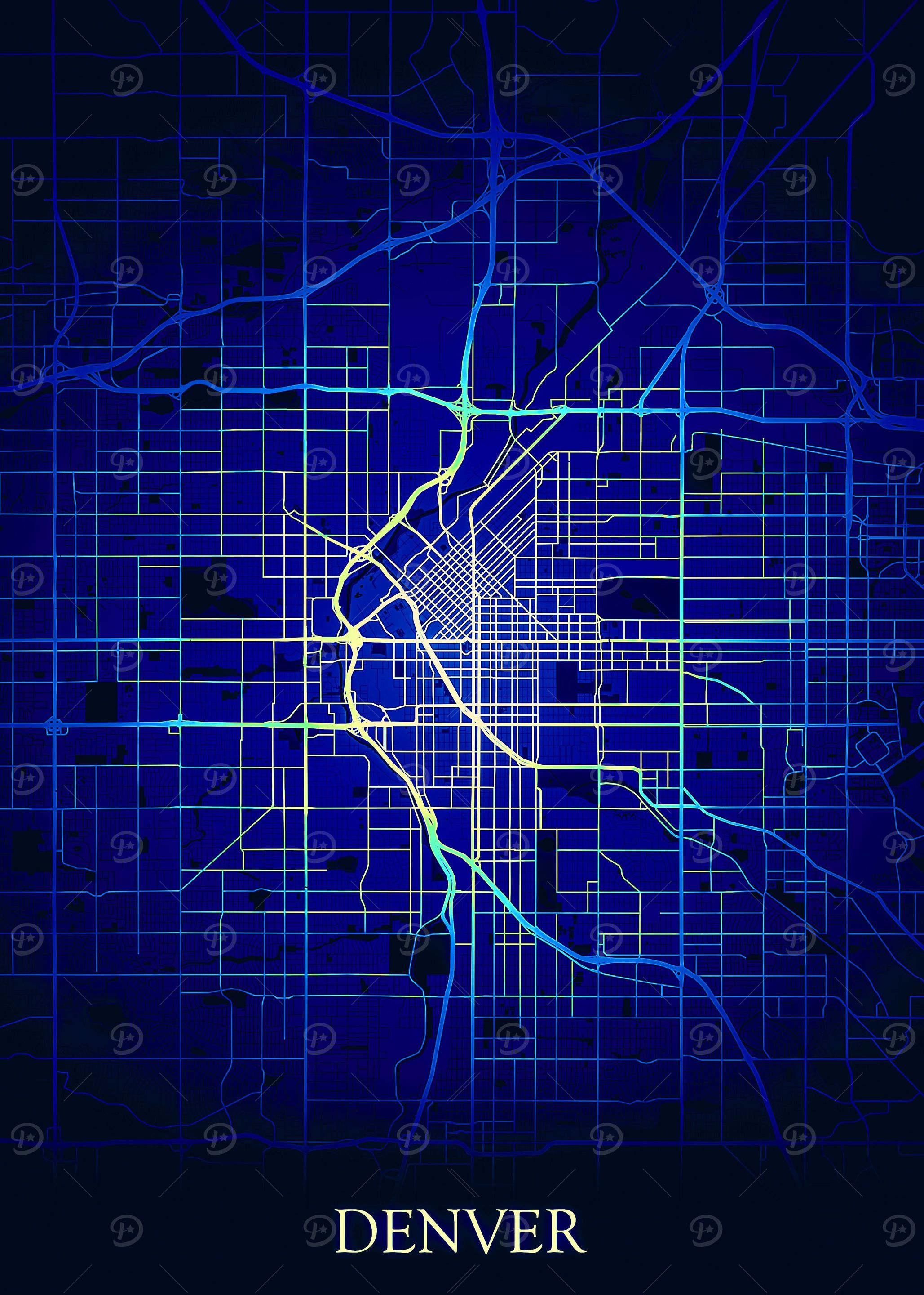 Denver Colorado city map