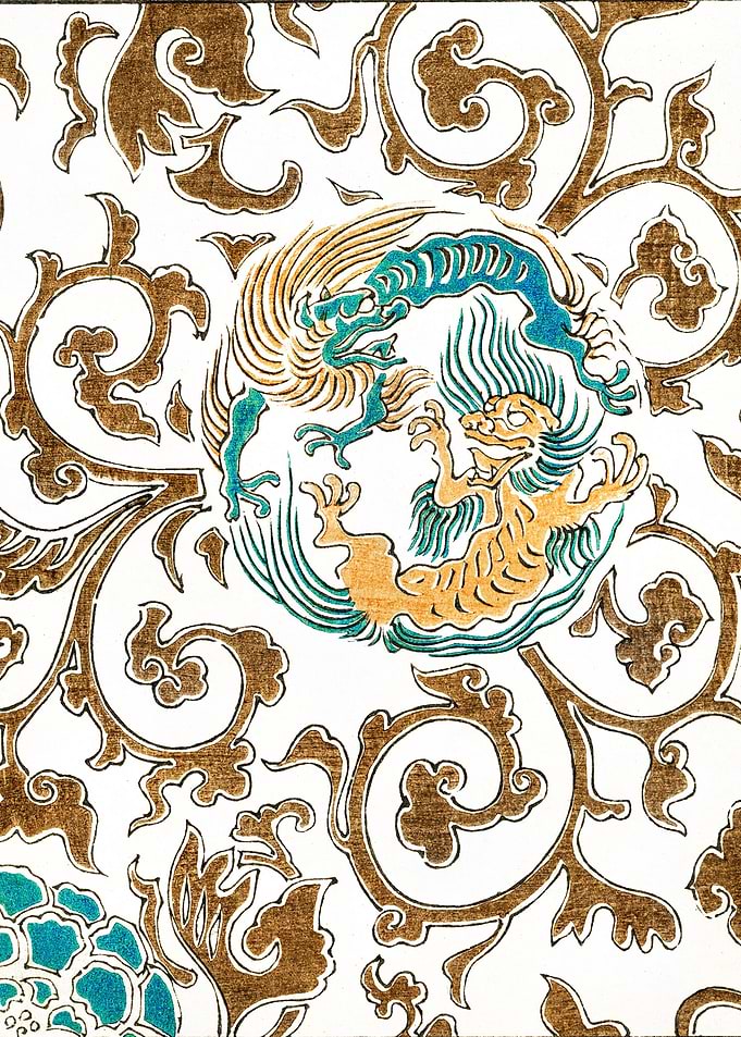 Spirit and floral motif