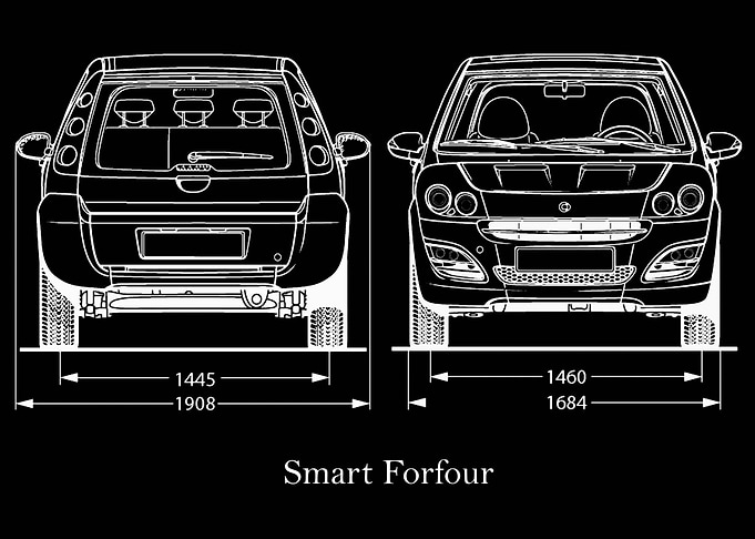 Smart Forfour back front
