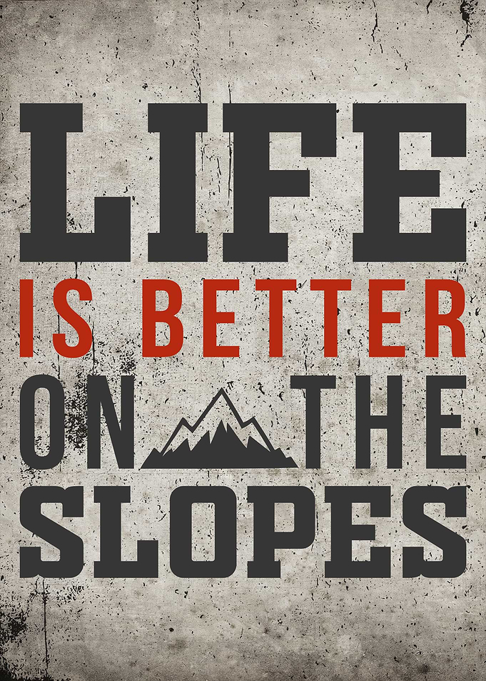 Slopes Skier Snowboarder