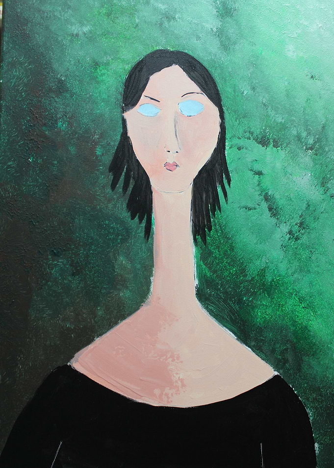 Woman in black