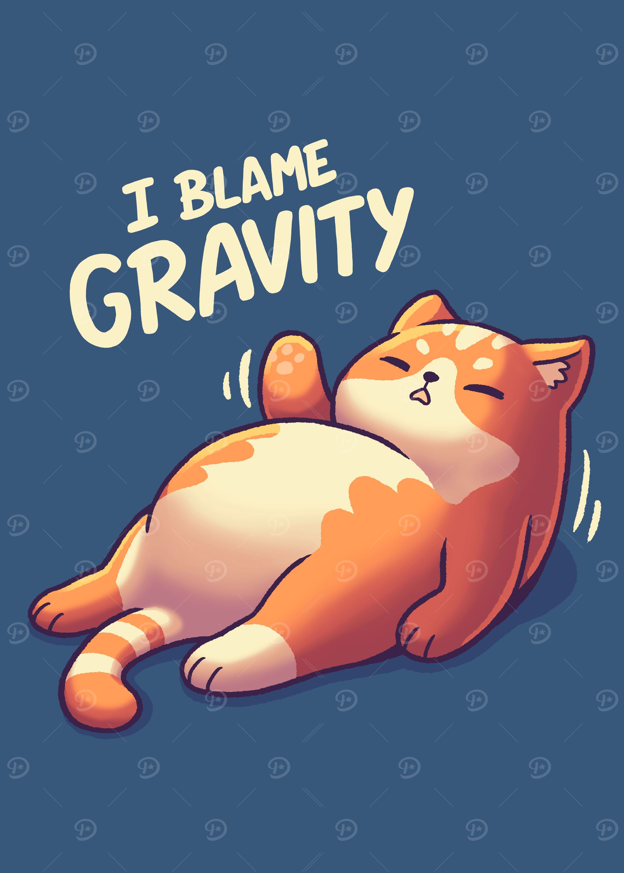 Lazy Cat I Blame Gravity