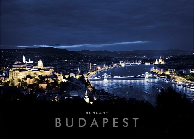 Budapest night view