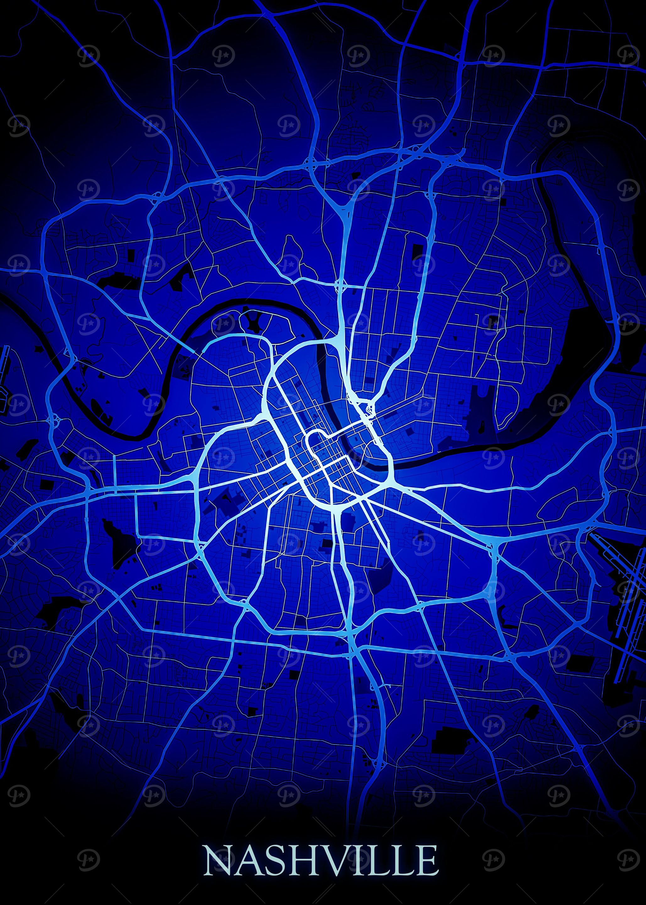 Nashville Blue Map