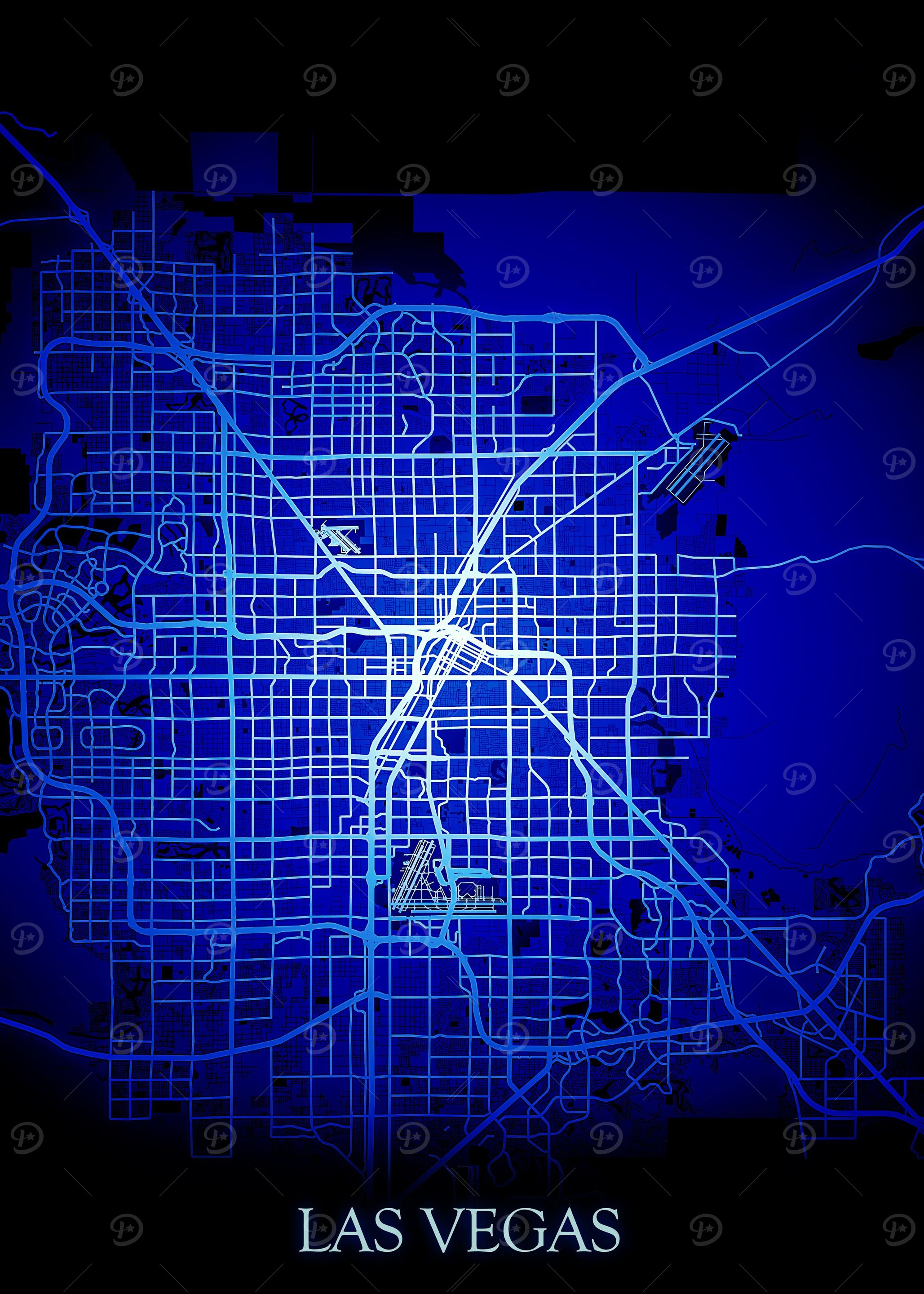 Las Vegas Blue Map