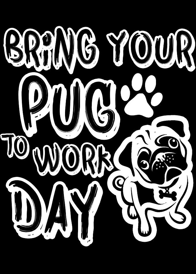 pug dog poster
