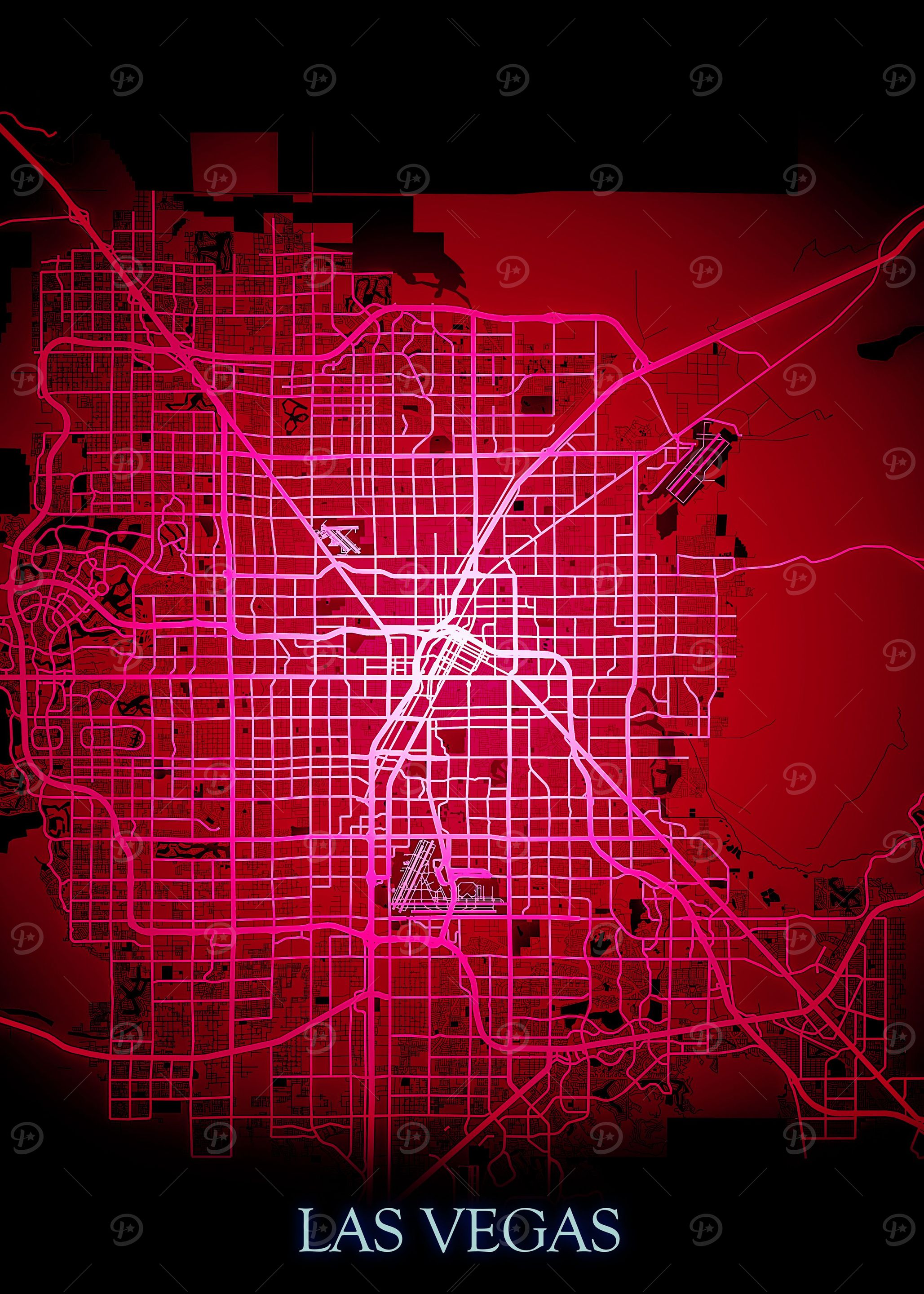 Las Vegas Red Map