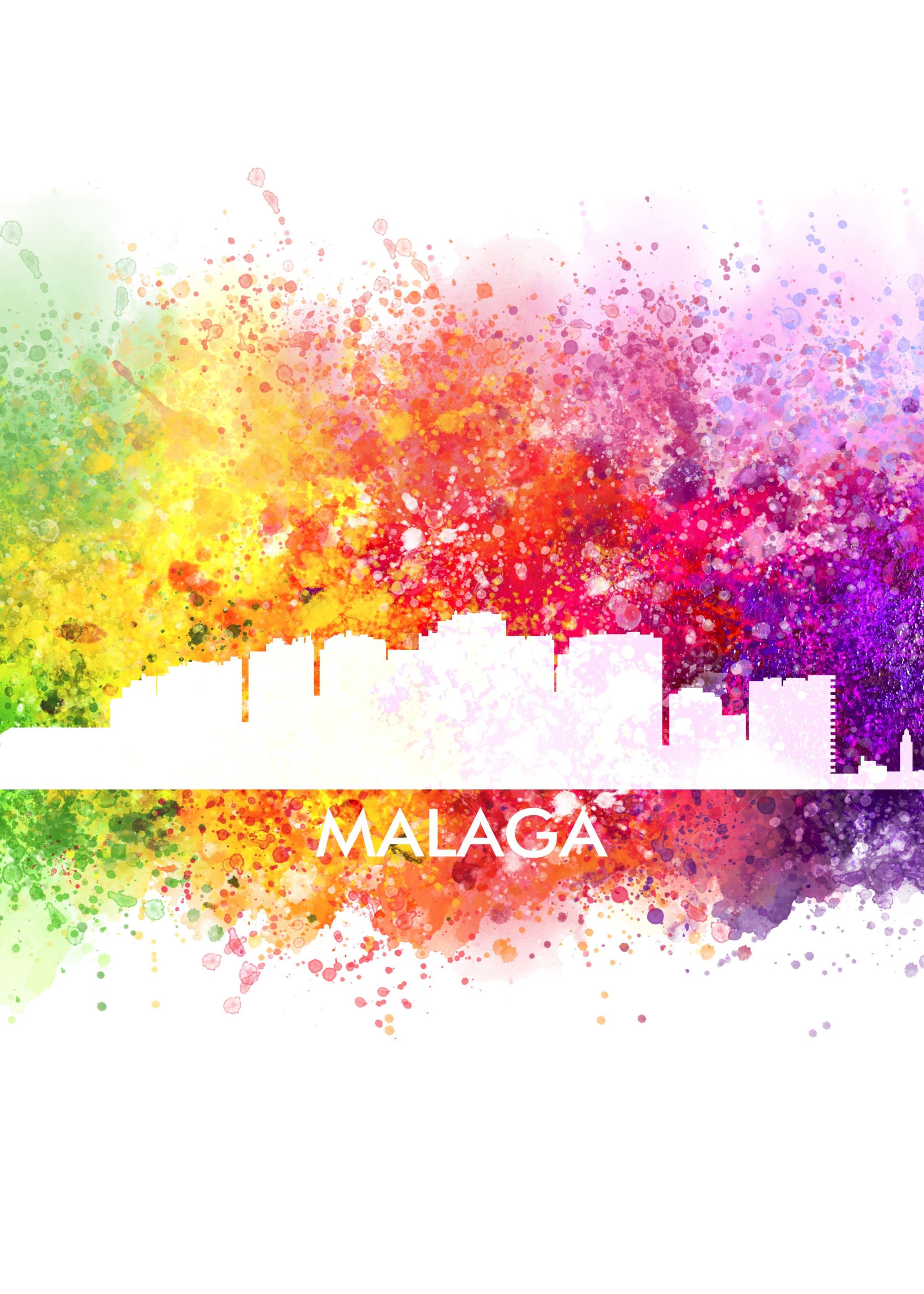 malaga color cityscape