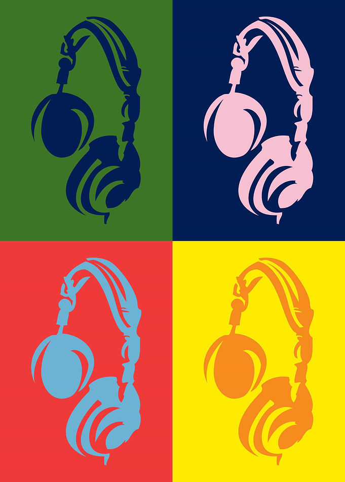 Headphones Popart