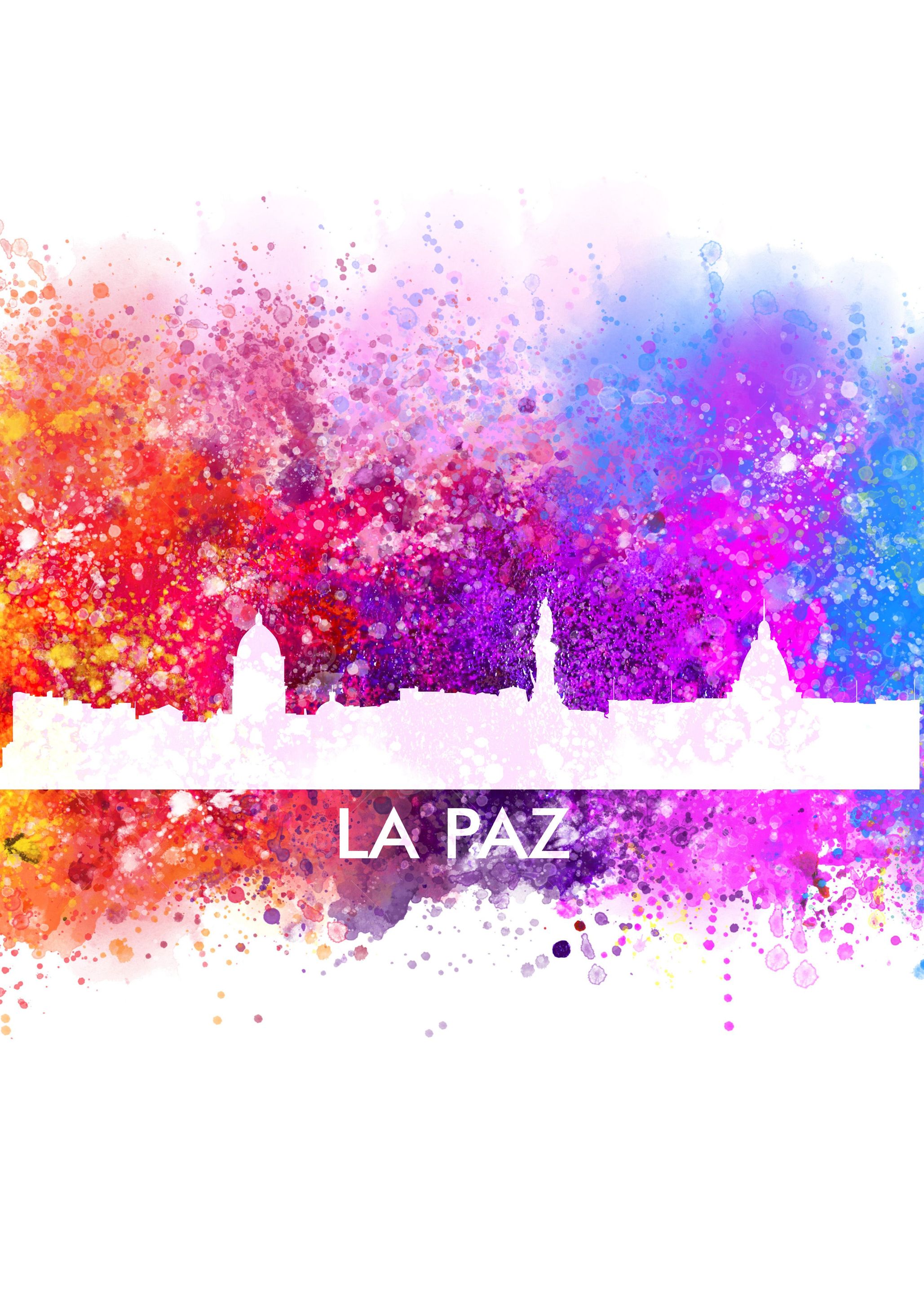 la paz color cityscape