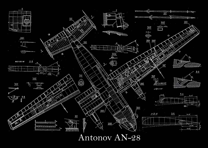 Antonov AN28 Blueprint AN
