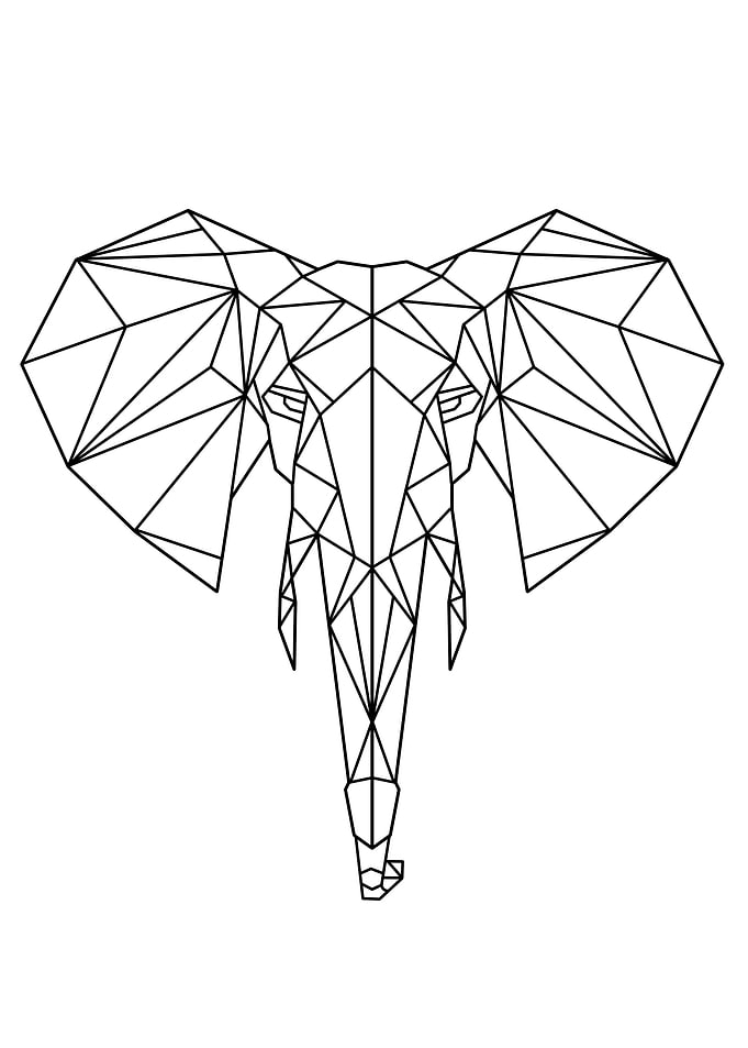 Geometrischer Elefant Tier