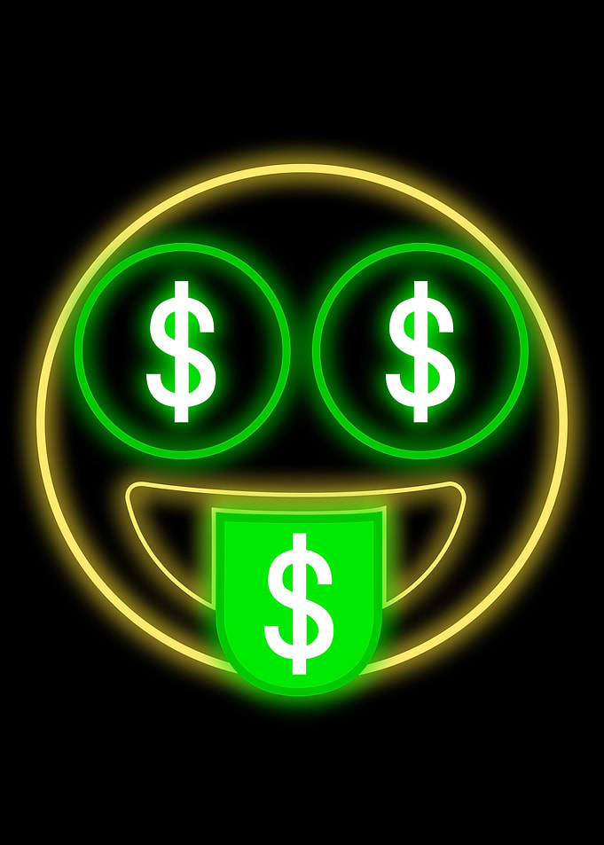 Cash Face Emoji LED Light