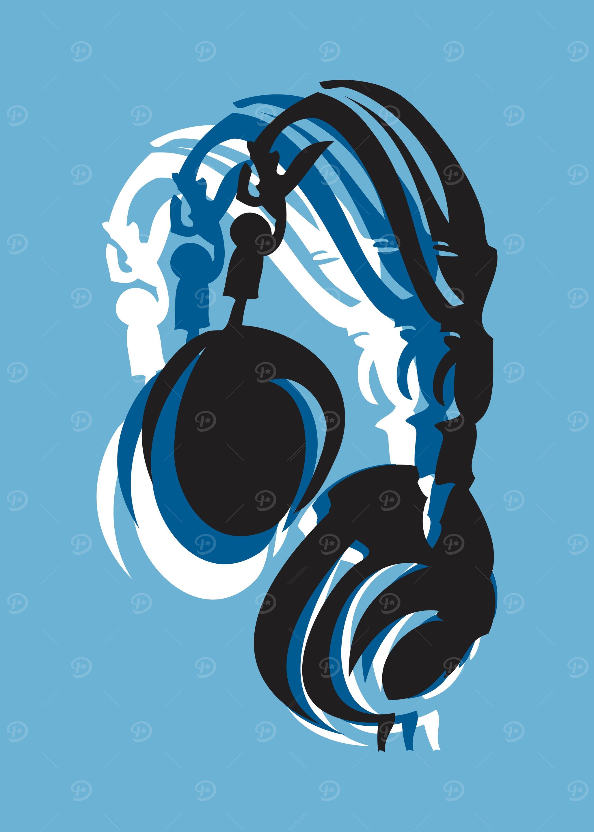 Headphones Blue