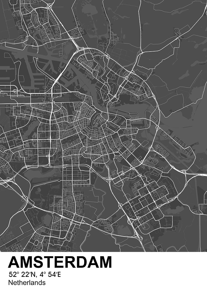 amsterdam color city map