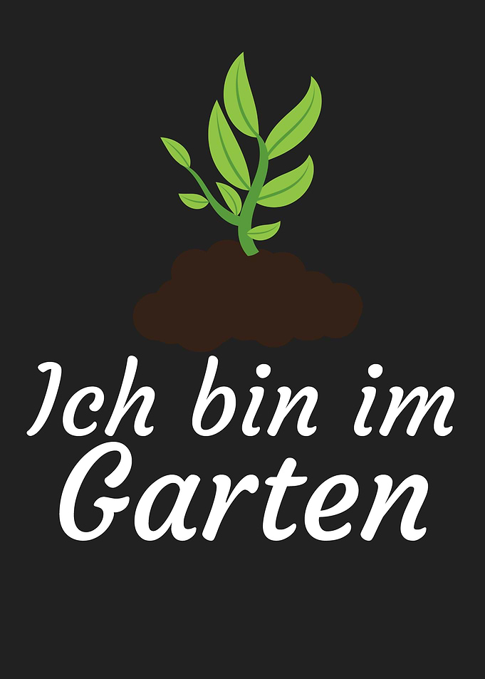 Ich bin im Garten